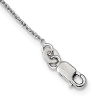 Brilliant Embers Sterling Silver Rhodium-plated Polished CZ Butterfly Necklace with Ext, 2" view 2
