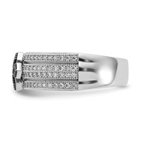 Sterling Silver & CZ True Fire Polished Cross Ring view 3