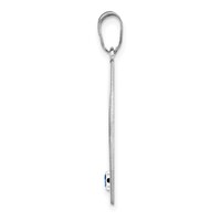 SSilver Rh-plated 1 Birthstone Circle Pendant with SSilver Bezel Family view 3