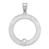 SSilver Rh-plated 1 Birthstone Circle Pendant with SSilver Bezel Family view 4