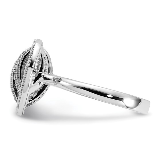 Sterling Silver & CZ Brilliant Embers Polished Heart Ring