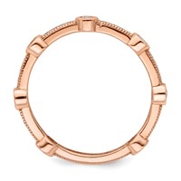 Brilliant Embers Sterling Silver Rose Gold-plated 33 Stone Micro Pavé CZ Ring view 2
