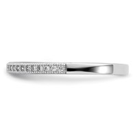 Brilliant Embers Sterling Silver Rhodium-plated 25 Stone Micro Pavé CZ Polished Ring view 3