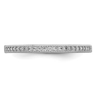 Brilliant Embers Sterling Silver Rhodium-plated 25 Stone Micro Pavé CZ Polished Ring view 5