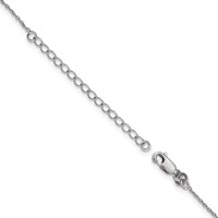 Brilliant Embers Sterling Silver Rhodium-plated Brushed CZ Teardrop Necklace with Ext, 2" view 2
