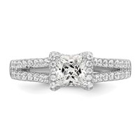 Brilliant Embers Sterling Silver Rhodium-plated 61 Stone Micro Pavé CZ Ring view 5
