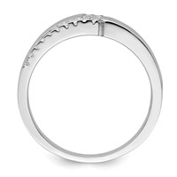 Brilliant Embers Sterling Silver Rhodium-plated 24 Stone Micro Pavé CZ Men's Ring view 2
