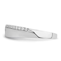 Brilliant Embers Sterling Silver Rhodium-plated 24 Stone Micro Pavé CZ Men's Ring view 3
