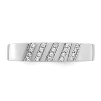Brilliant Embers Sterling Silver Rhodium-plated 20 Stone Micro Pavé CZ Men's Ring view 5