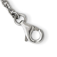 Brilliant Embers Sterling Silver Rhodium-plated 87 Stone Micro Pavé CZ Feather Bracelet with 1 Inch Extender, 7" view 3