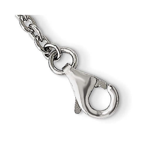 Brilliant Embers Sterling Silver Rhodium-plated 87 Stone 7 inch Micro Pavé CZ Feather Bracelet with 1 inch Extender