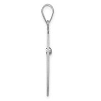 Sterling Silver Rhodium-plated Crystal Family Pendant view 3