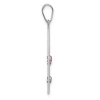 Sterling Silver Rhodium-plated Crystal Family Pendant view 3