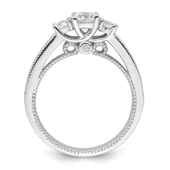 Brilliant Embers Sterling Silver Rhodium-plated 21 Stone Micro Pavé CZ Ring