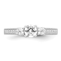 Brilliant Embers Sterling Silver Rhodium-plated 21 Stone Micro Pavé CZ Ring view 5