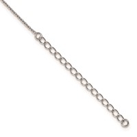 Brilliant Embers Sterling Silver Rhodium-plated 85 Stone Micro Pavé White and Green CZ Snake Necklace with 2 Inch Extender, 18" view 3