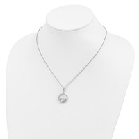 Brilliant Embers Sterling Silver Rhodium-plated 67 Stone Micro Pavé CZ Wing Necklace with 2 Inch Extender, 18" view 4