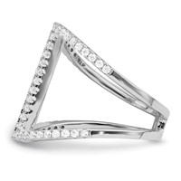 Brilliant Embers Sterling Silver Rhodium-plated 62 Stone Micro Pavé CZ Ring view 3