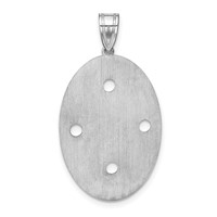 Sterling Silver Rhodium-plated Crystal Family Pendant view 4