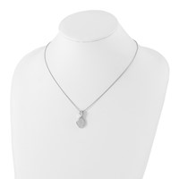 Sterling Silver & CZ Brilliant Embers Fancy Curve Pendant Necklace view 4