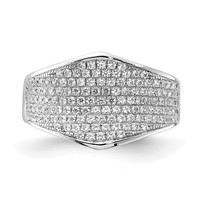 Sterling Silver & CZ Brilliant Embers Ring view 5
