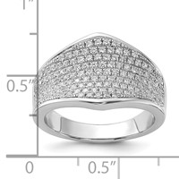 Sterling Silver & CZ Brilliant Embers Ring view 4