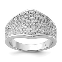 Sterling Silver & CZ Brilliant Embers Ring view 1