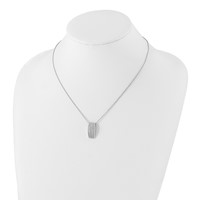 Sterling Silver & CZ Brilliant Embers Polished Fancy Necklace view 4