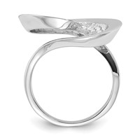 Brilliant Embers Sterling Silver Polished Fancy CZ Ring view 2