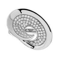 Brilliant Embers Sterling Silver Polished Fancy CZ Ring view 5
