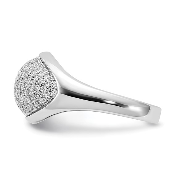 Brilliant Embers Sterling Silver Polished CZ Ring