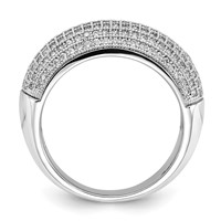Sterling Silver & CZ Brilliant Embers Polished Ring view 2