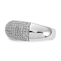 Sterling Silver & CZ Brilliant Embers Polished Ring view 3