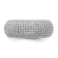 Sterling Silver & CZ Brilliant Embers Polished Ring view 5