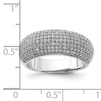 Sterling Silver & CZ Brilliant Embers Polished Ring view 4