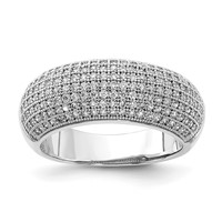 Sterling Silver & CZ Brilliant Embers Polished Ring view 1