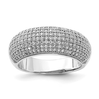 Sterling Silver & CZ Brilliant Embers Polished Ring