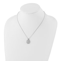 Sterling Silver & CZ Brilliant Embers Polished Fancy Necklace view 4