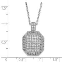 Sterling Silver & CZ Brilliant Embers Polished Fancy Necklace view 3