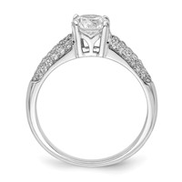 Brilliant Embers Sterling Silver Rhodium-plated 53 Stone Micro Pav‚ CZ Ring view 2