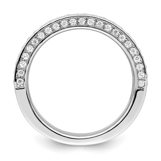 Brilliant Embers Sterling Silver Rhodium-plated 142 Stone Micro Pavé CZ Ring