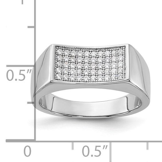 Brilliant Embers Sterling Silver Polished CZ Ring