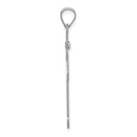 Sterling Silver Rh-plt Crystal Family Cross Pendant view 3