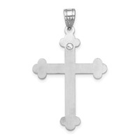 Sterling Silver Rh-plt Crystal Family Cross Pendant view 4