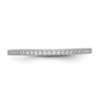 Brilliant Embers Sterling Silver Rhodium-plated 60 Stone Micro Pavé CZ Ring view 3