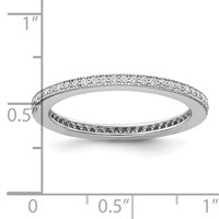 Brilliant Embers Sterling Silver Rhodium-plated 60 Stone Micro Pavé CZ Ring view 4