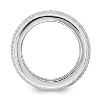 SS Rhodium-Plated CZ Brilliant Embers Ring view 2
