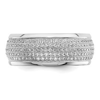 SS Rhodium-Plated CZ Brilliant Embers Ring view 4