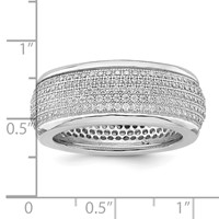 SS Rhodium-Plated CZ Brilliant Embers Ring view 5