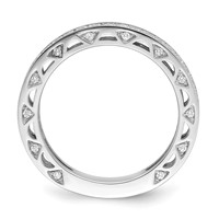 Brilliant Embers Sterling Silver Rhodium-plated 59 Stone Micro Pavé CZ Ring view 2